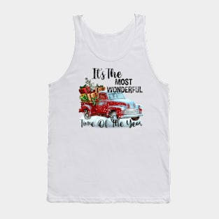 It’s the most wonderful time of the year , rustic old truck, truck Christmas presents Tank Top